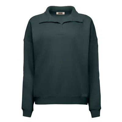 Ocio Leisurewear Women's Green Polo Crew In Grove