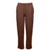 Ocio Leisurewear Women's Neutrals / Brown Cropped Pant In Rye In Brown