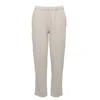 Ocio Leisurewear Women's Neutrals / Grey Cropped Pant In Stone In Grey
