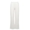 Ocio Leisurewear Women's White Flare Pant In Supermoon In White