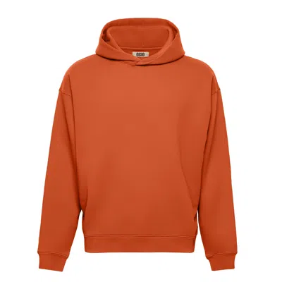 Ocio Leisurewear Yellow / Orange Men's Oversized Hoodie In Negroni In Yellow/orange
