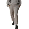 Ocio Organic Cotton Teddy Cropped Pant In Gray