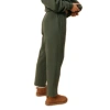 Ocio Organic Cotton Teddy Cropped Pant In Green