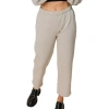 Ocio Organic Cotton Teddy Cropped Pant In Neutral