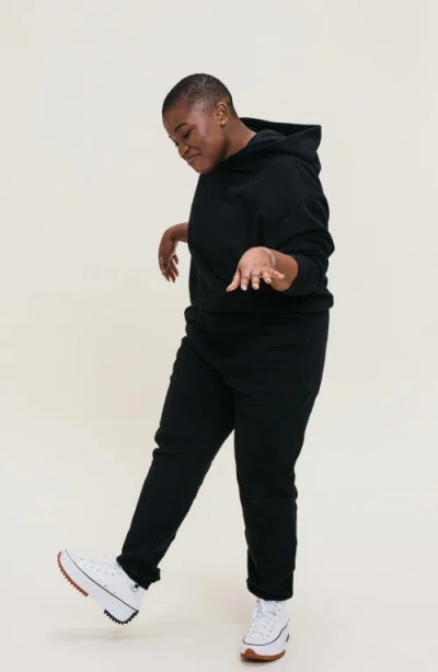Ocio Organic Cotton Teddy Everywhere Jogger In Black