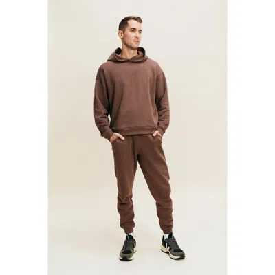 Ocio Organic Cotton Teddy Everywhere Jogger In Brown