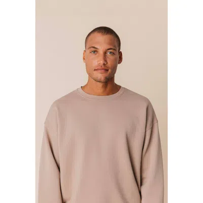 Ocio Organic Cotton Teddy Oversized Crewneck In Neutral