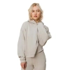 Ocio Organic Cotton Teddy Oversized Hoodie In Gray