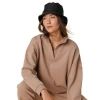 Ocio Organic Cotton Teddy Polo Crew In Brown