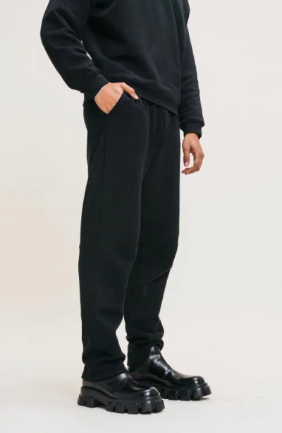 Ocio Organic Cotton Teddy Straight Leg Pant In Black