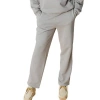 Ocio Organic Cotton Teddy Straight Leg Pant In Gray