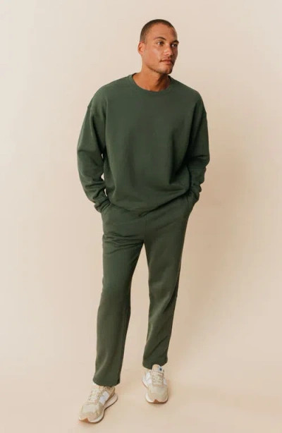 Ocio Organic Cotton Teddy Straight Leg Pant In Green