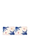 Octaevo Amalfi Appliquéd Placemat (set Of Two) In Blue