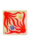 Octaevo Graphic-print Tray (15cm X 15cm) In Red