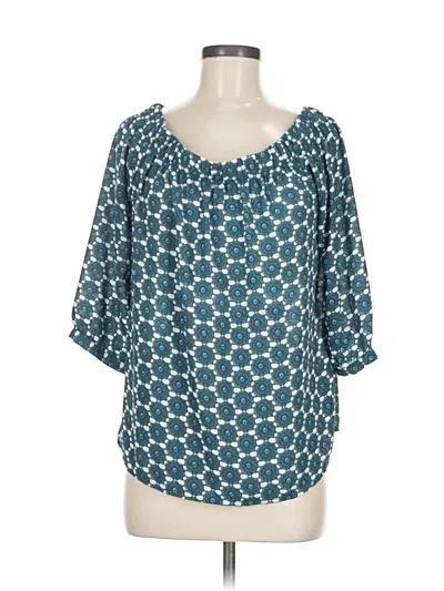 Pre-owned Octavia 3/4 Sleeve Blouse In Blue