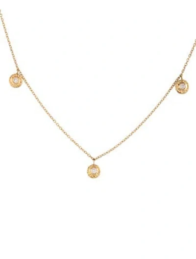 Pre-owned Octavia Elizabeth 18k Diamond Nesting Gem Necklace, 16" In Multicolor