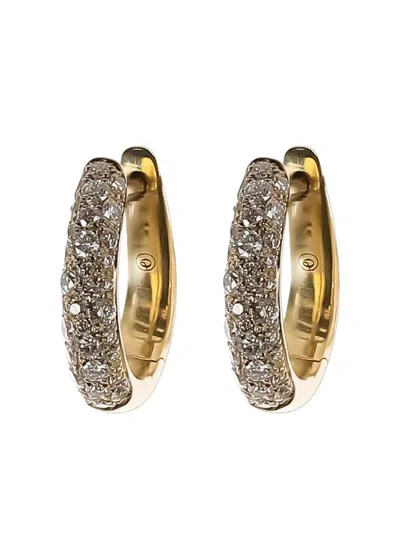 Octavia Elizabeth 18k Yellow Gold Cobblestone Diamond Hoop Earrings