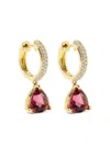 Octavia Elizabeth 18kt Yellow Gold Crescent Coast Tourmaline And Diamond Earrings In Gold