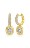 Octavia Elizabeth 18k Yellow Gold Gemmed Hug Earrings