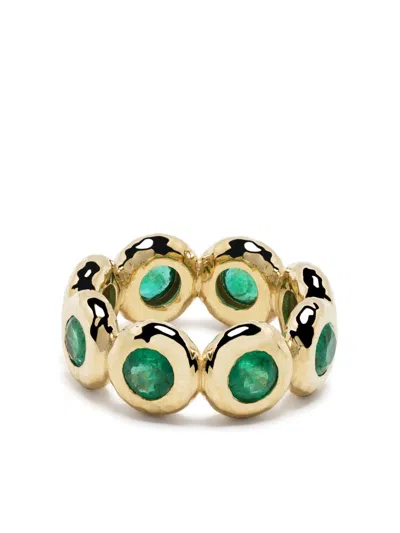 Octavia Elizabeth 18k Yellow Gold Jumbo Nesting Gem Emerald Ring