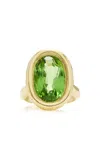 Octavia Elizabeth 18k Yellow Gold Mirage Ring In Green