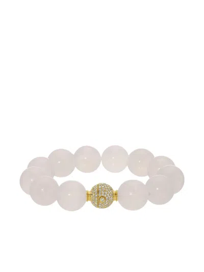 Octavia Elizabeth 18k Yellow Gold Moonstone Orb Bracelet In White