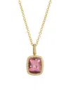 Octavia Elizabeth 18k Yellow Gold Pink Tourmaline Necklace
