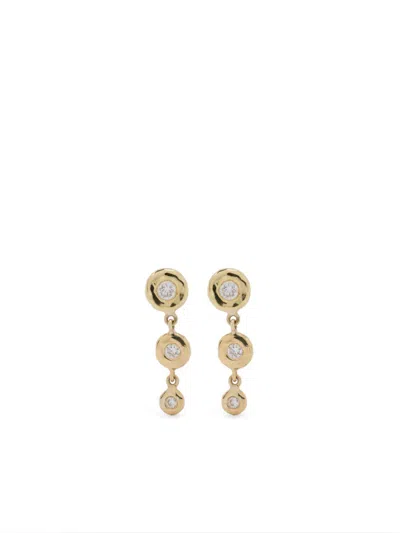 Octavia Elizabeth 18k Yellow Gold Riviera Diamond Earrings