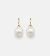 Octavia Elizabeth 18kt Gold Drop Earrings With Diamonds And Pearls In White