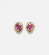 Octavia Elizabeth 18kt Gold Earrings With Rubies In Gold