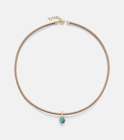 Octavia Elizabeth 18kt Gold Pendant Necklace With Turquoise