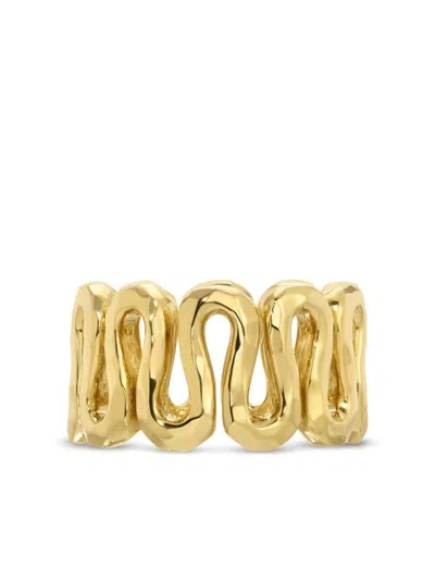 Octavia Elizabeth 18kt Yellow Gold Wavy Ring