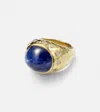 Octavia Elizabeth Blossom 18kt Gold Ring With Tanzanite And Diamonds In Gold