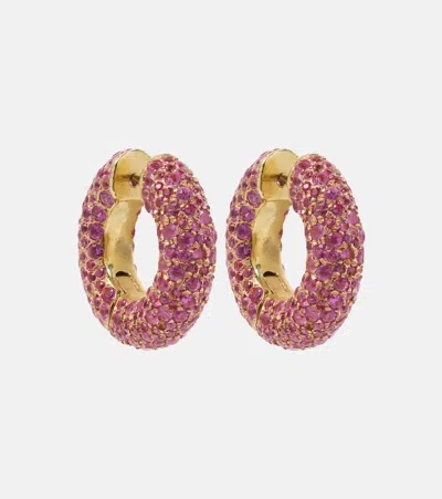 Octavia Elizabeth Bubble 18kt Gold Earrings With Sapphire