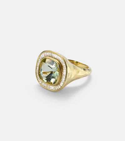 Octavia Elizabeth Chroma 18kt Gold Ring With Beryl And Diamonds