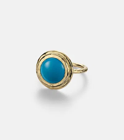 Octavia Elizabeth Coral Beach Allia 18kt Gold Ring With Turquoise