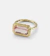 Octavia Elizabeth Elbow Beach 18kt Gold Ring With Morganite In Gold