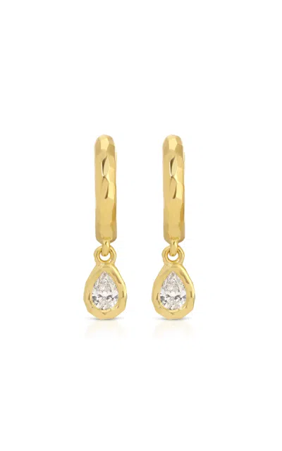 Octavia Elizabeth Gabby Hoops 18k Yellow Gold Diamond Earrings