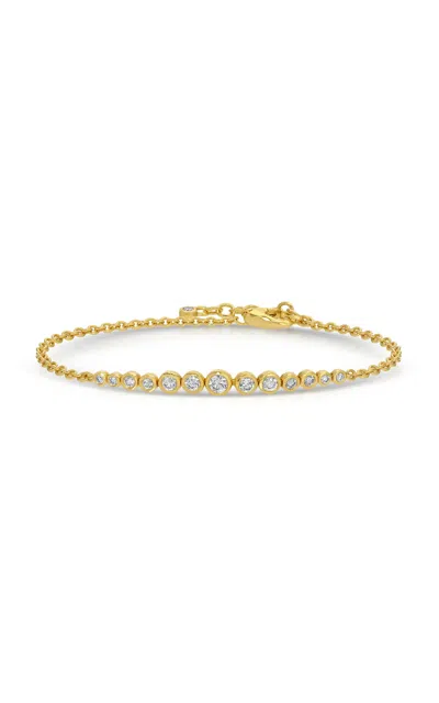 Octavia Elizabeth Mini American Riviera 18k Yellow Gold Diamond Bracelet In Gold