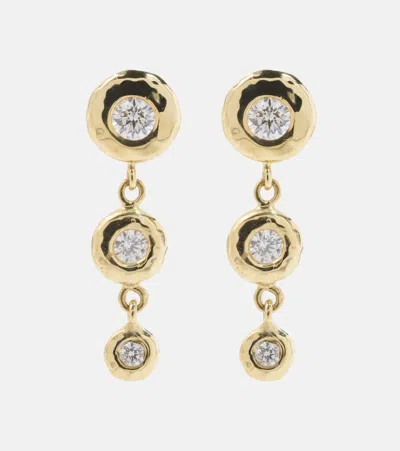 Octavia Elizabeth Nesting Gem 18kt Gold Drop Earrings With Diamonds