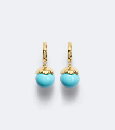 Octavia Elizabeth Orb 18kt Gold Earrings With Turquoise