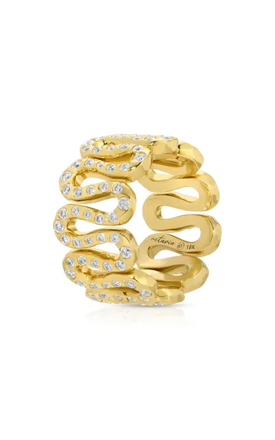 Octavia Elizabeth Pacific Coast Riviera 18k Yellow Gold Diamond Ring