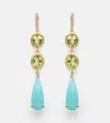 Octavia Elizabeth Santorini 18kt Gold Drop Earrings With Gemstones In Gold