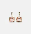 Octavia Elizabeth Serenity 18kt Gold Earrings With Morganite In Gold