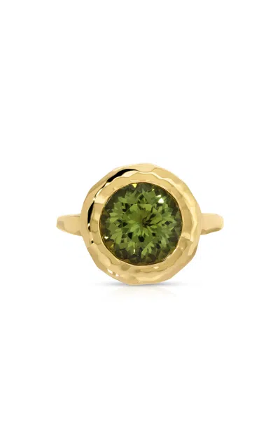 Octavia Elizabeth Tribute 18k Yellow Gold Tourmaline Ring In Green