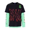 Octopus Dripper Men's Long Sleeve T-shirt L/s Tee Black In Black