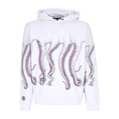 Octopus Lightweight Hooded Sweatshirt For Men Fuzzy Hoodie White