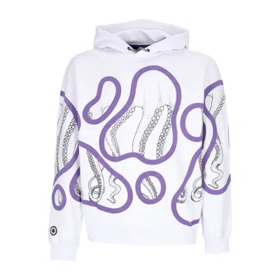Octopus Lightweight Hooded Sweatshirt For Men Stained Hoodie White