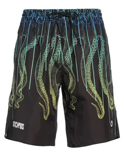 Octopus Man Shorts & Bermuda Shorts Black Size L Polyester