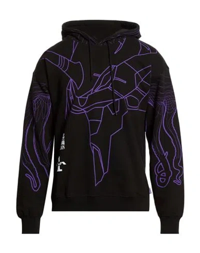 Octopus Man Sweatshirt Black Size L Cotton In Purple